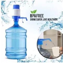 HUILE Hand Press Water Dispenser Manual Pump-White And Blue Blue.Fits most standard water bottles. Easy to use Easy to clean unlike most dispensers No power required