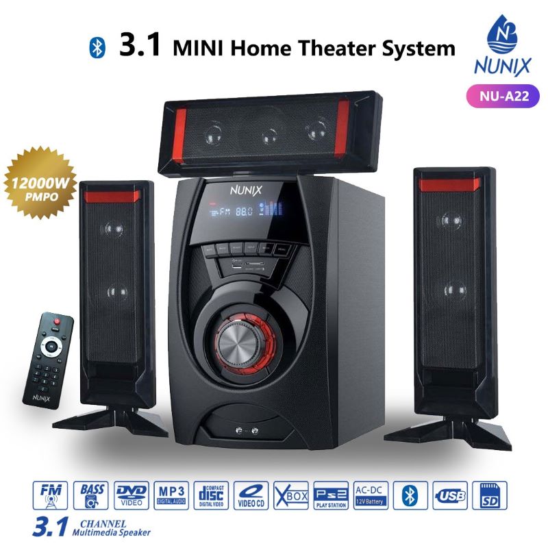 OFFER Nunix 3.1 Mini Home Theatre System  12000w