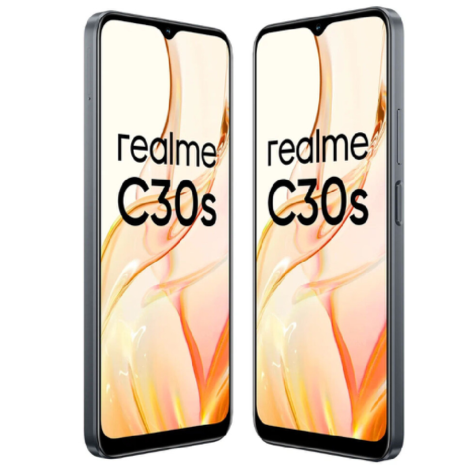 Realme C30S 6.5'',IPS LCD(3GB + 64GB) 5000mAh (Dual SIM),8MP,.sided Fingerprint//smartphone Black / Realme phone /Realme smartphone /Realme Android phone