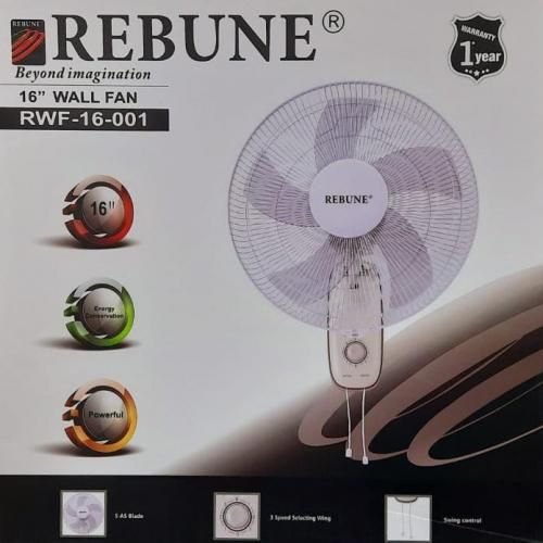 Rebune Powerful Low Noise,16'' Wall Fan,Energy Efficient