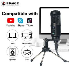 BOMGE USB Condenser Studio Recording Boom Mic For Gaming,meeting