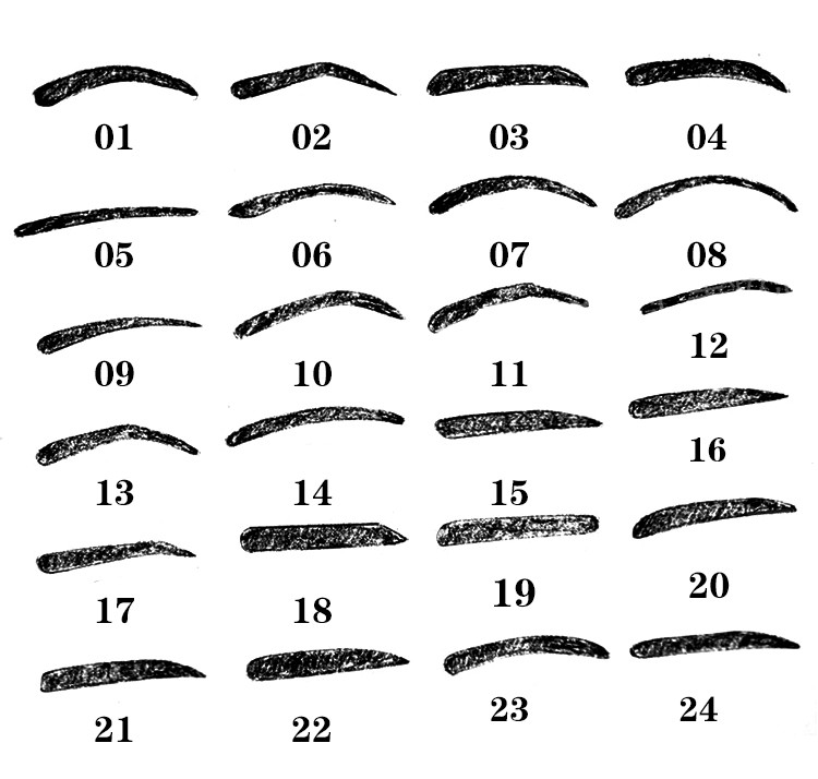 24 Pcs Pro Reusable Eyebrow Stencil Set Eye Brow Styling Shaping Grooming Template Card Easy Makeup