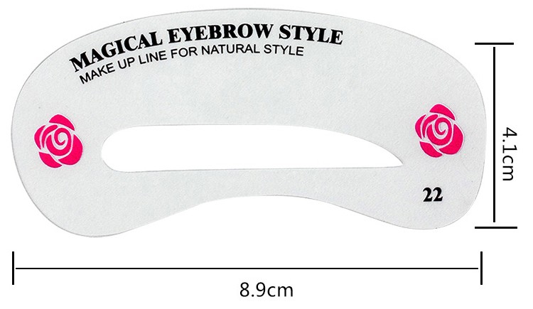 24 Pcs Pro Reusable Eyebrow Stencil Set Eye Brow Styling Shaping Grooming Template Card Easy Makeup