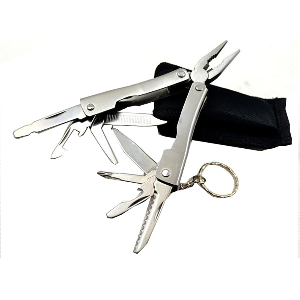 Stainless Steel Outdoor Portable Multitool Pliers Knife Keychain Screwdriver Multi Tools Mini Pliers
