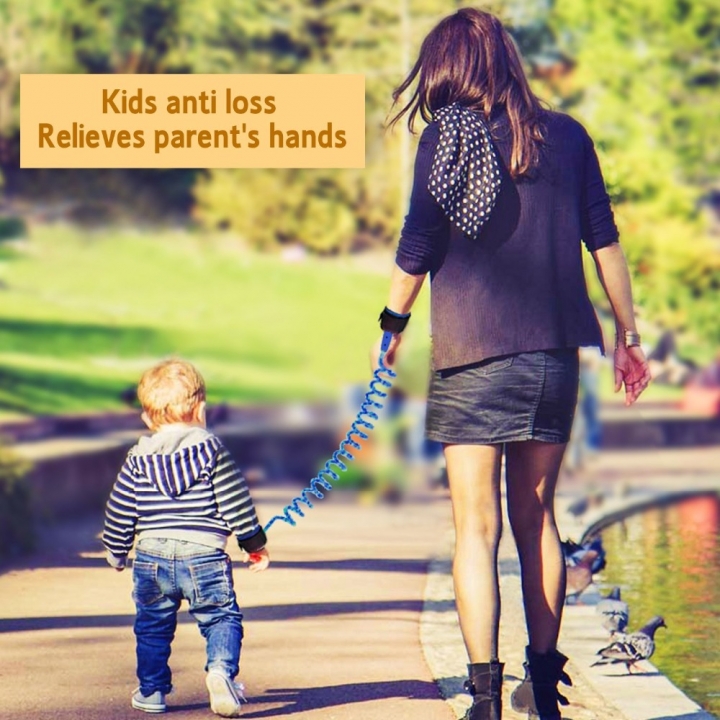 Anti Lost Wrist Link Wristband Baby Safety Strap Kids Toddler Belt Walking Rope PU Link