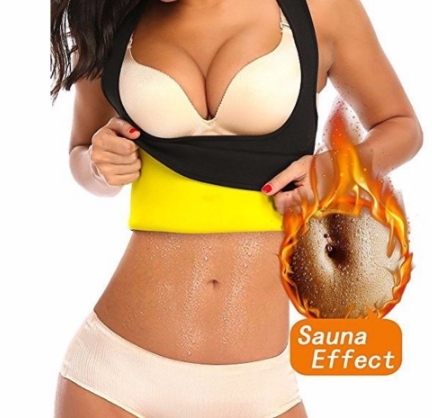 Women Neoprene Sleeveless U Shape Shapers Slimming Fat Burning Fitness Body Shapewear Tank Top Waist