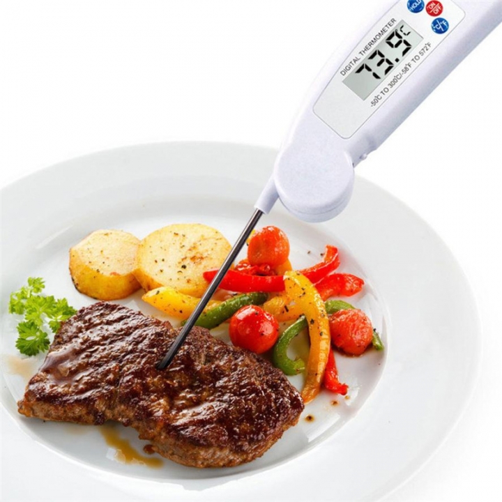 Digital Thermometer Food BBQ Meat Oven Folding Kitchen Thermometer Cooking Water Oil Tools