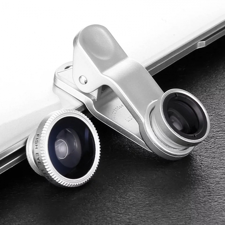 Universal Fish Eye 3in1 + Clip Fisheye Smartphone Camera Lens Wide Angle Macro Mobile Phone Lents