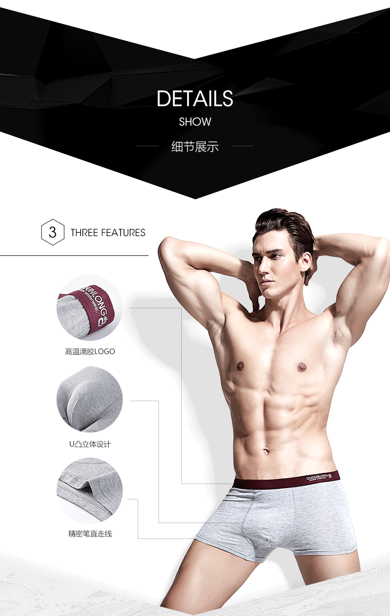 Pouch Men's Boxer Shorts 4pcs/lot Comfortable Men Underwear Sexy Solid Multi-Colors Male Boxer