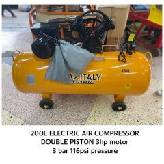200L ELECTRICAL AIR COMPRESSOR DOUBLE PISTON