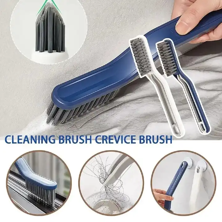 CLEANING BRUSH. Multipurpose crevice brush 2-in-1-bathroom cleaning brush. Made of high-quality material, not easy to break, can be used for a long time, durable.