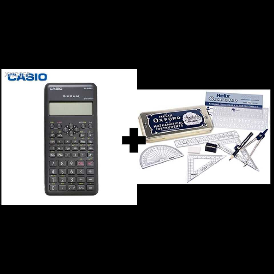 Back to School Offer 2in1 Combo Casio Fx 82ms Scientific Calculator (Recommended in Colleges and High Schools)➕ Oxford Geometrical Set )
