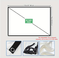 Multi Size Optional Projector Screen, Foldable Without Creases, Easy to Install, Easy to Carry, Long service life, Outdoor high-definition projector screen for movies