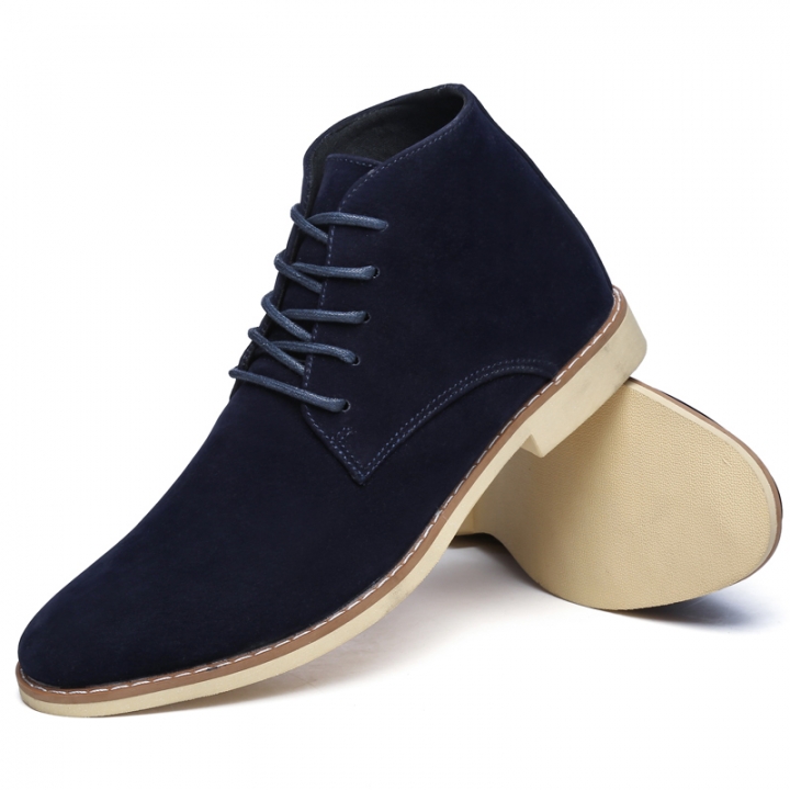 Men Fashion Boots Pointed Leather Lace-up Business Formal Oxford Office Casual Flat British Work