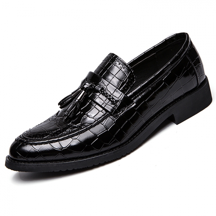 Classic Tassel Men Business Dress Shoes Soft Leisure Pointed Leather Formal Office Oxford Slip-on