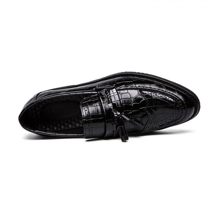 Classic Tassel Men Business Dress Shoes Soft Leisure Pointed Leather Formal Office Oxford Slip-on