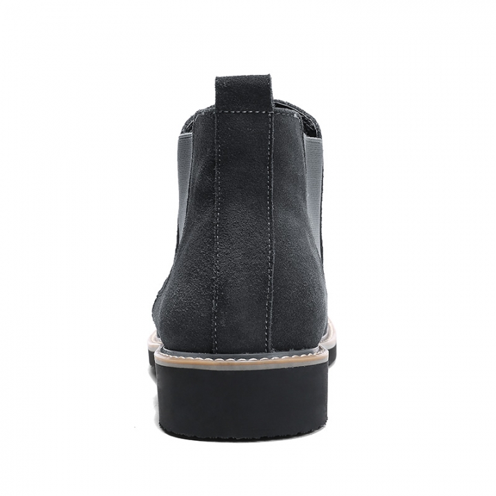 Fashion Men Chelsea Boots Pointed Leather Formal Business Shoes Slip-on Martin Ankle Boots Oxford