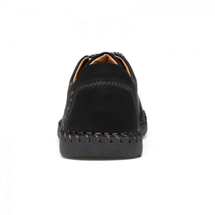 Men Leather Casual Loafers Driving Doug Shoes Dress Formal Business Oxford Lace-up Classic Leisure