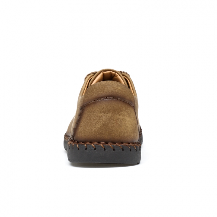 Men Leather Casual Loafers Driving Doug Shoes Dress Formal Business Oxford Lace-up Classic Leisure