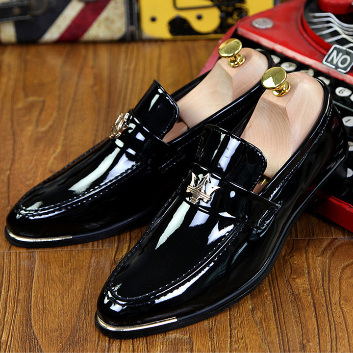 Men Business Dress Shoes Pointed Leather Soft Leisure Formal Office Oxford Classic Moccasin Casual