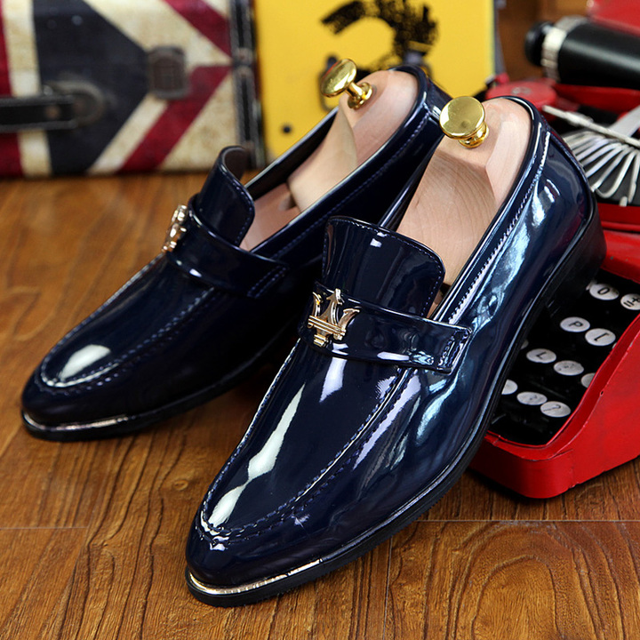 Men Business Dress Shoes Pointed Leather Soft Leisure Formal Office Oxford Classic Moccasin Casual