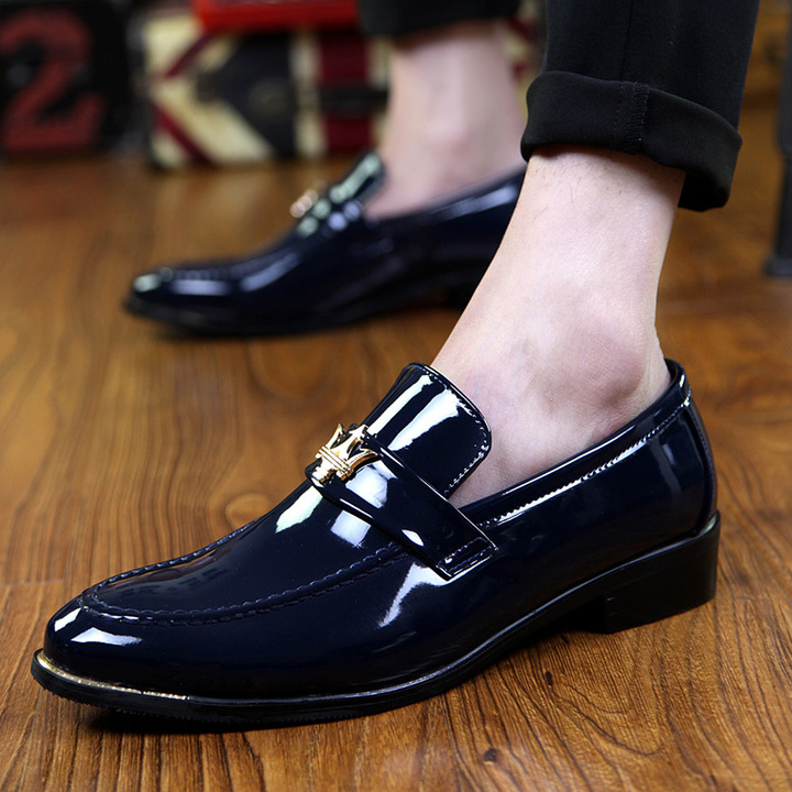Men Business Dress Shoes Pointed Leather Soft Leisure Formal Office Oxford Classic Moccasin Casual