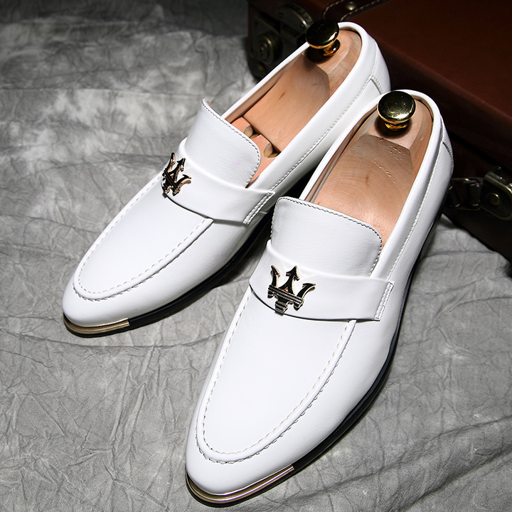 Men Business Dress Shoes Pointed Leather Soft Leisure Formal Office Oxford Classic Moccasin Casual