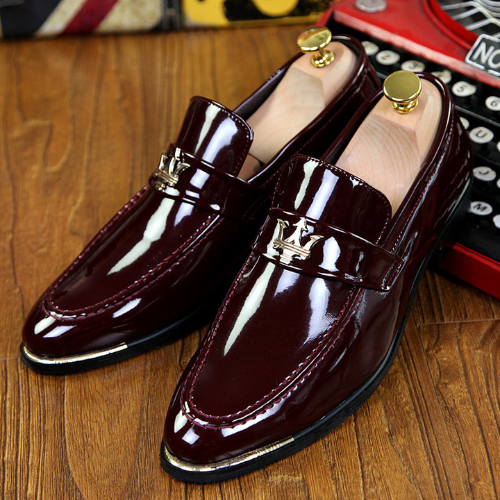 Men Business Dress Shoes Pointed Leather Soft Leisure Formal Office Oxford Classic Moccasin Casual