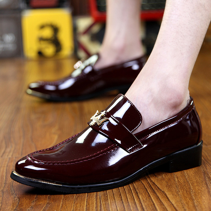 Men Business Dress Shoes Pointed Leather Soft Leisure Formal Office Oxford Classic Moccasin Casual