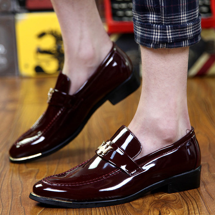 Men Business Dress Shoes Pointed Leather Soft Leisure Formal Office Oxford Classic Moccasin Casual