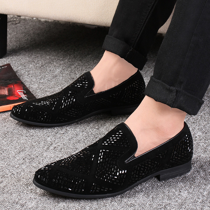 Classic Pointed Leather Business Dress Shoes Men Soft Leisure Slip-on Casual Formal Office Oxford