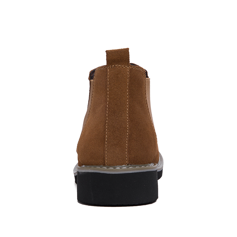 Fashion Men Chelsea Boots Pointed Leather Formal Business Shoes Slip-on Martin Ankle Boots Oxford