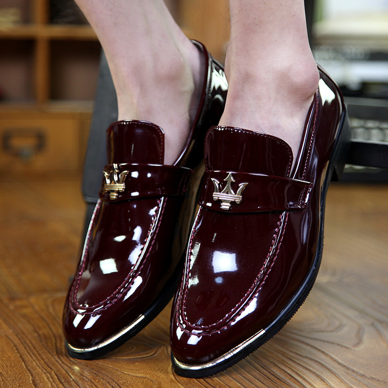 Men Business Dress Shoes Pointed Leather Soft Leisure Formal Office Oxford Classic Moccasin Casual