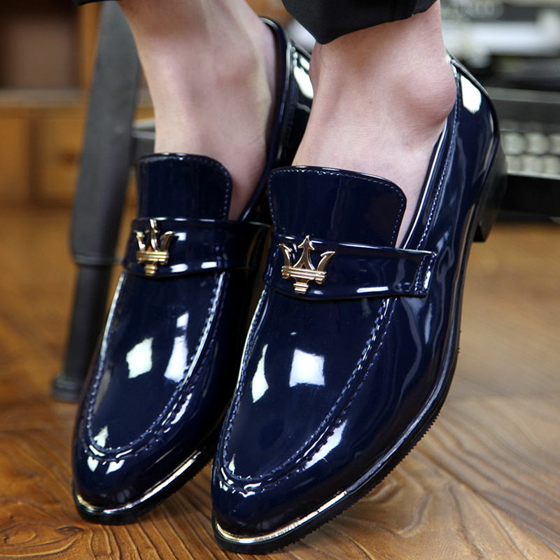 Men Business Dress Shoes Pointed Leather Soft Leisure Formal Office Oxford Classic Moccasin Casual