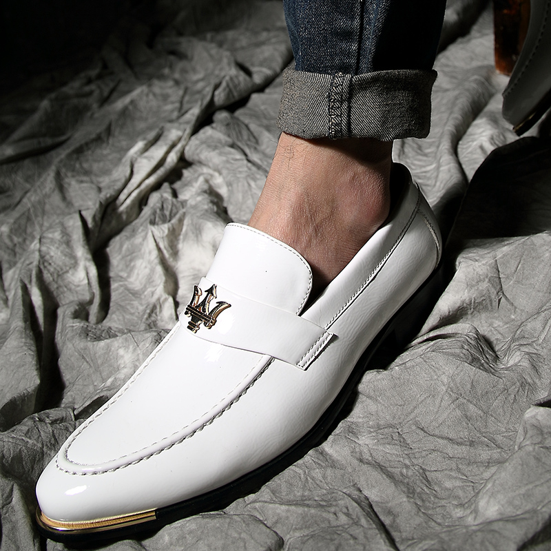 Men Business Dress Shoes Pointed Leather Soft Leisure Formal Office Oxford Classic Moccasin Casual