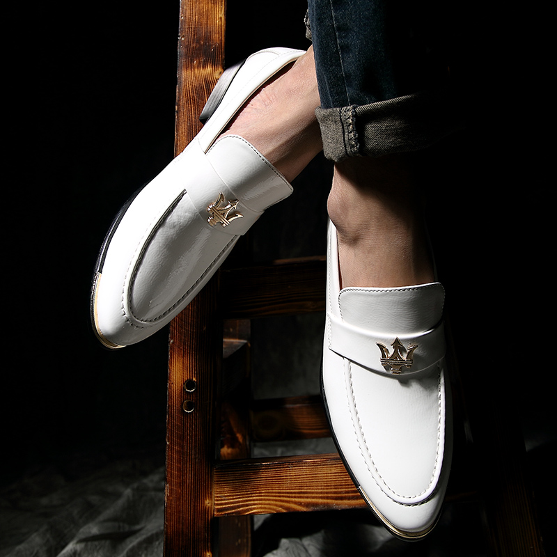 Men Business Dress Shoes Pointed Leather Soft Leisure Formal Office Oxford Classic Moccasin Casual