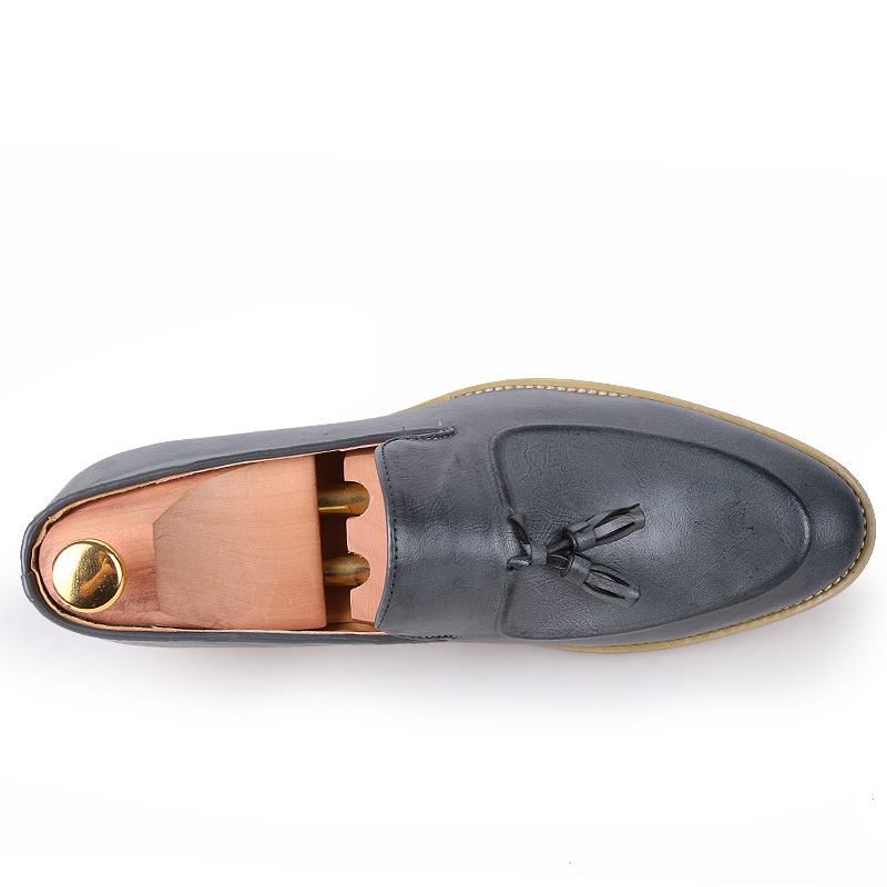 Fashion British Pointed Leather Business Shoes Men Soft Leisure Dress Formal Office Oxford Moccasins