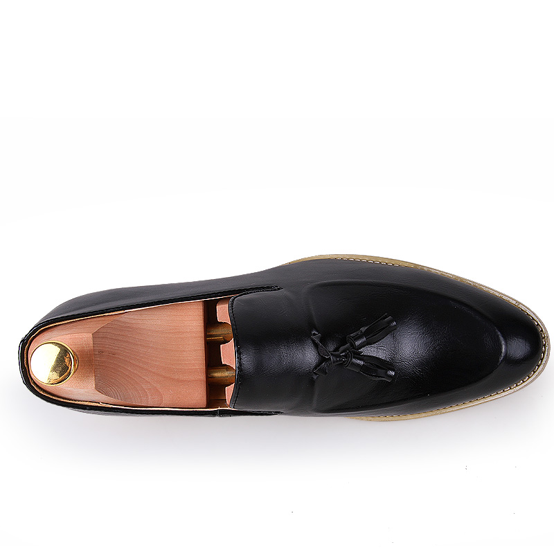 Fashion British Pointed Leather Business Shoes Men Soft Leisure Dress Formal Office Oxford Moccasins
