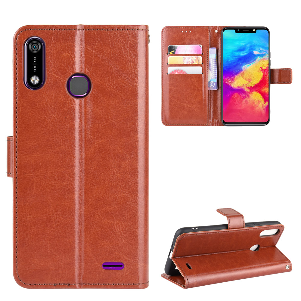 Infinix Hot 7/X624B Case, PU Leather Wallet Case Cover [Stand Feature] with Wrist Strap