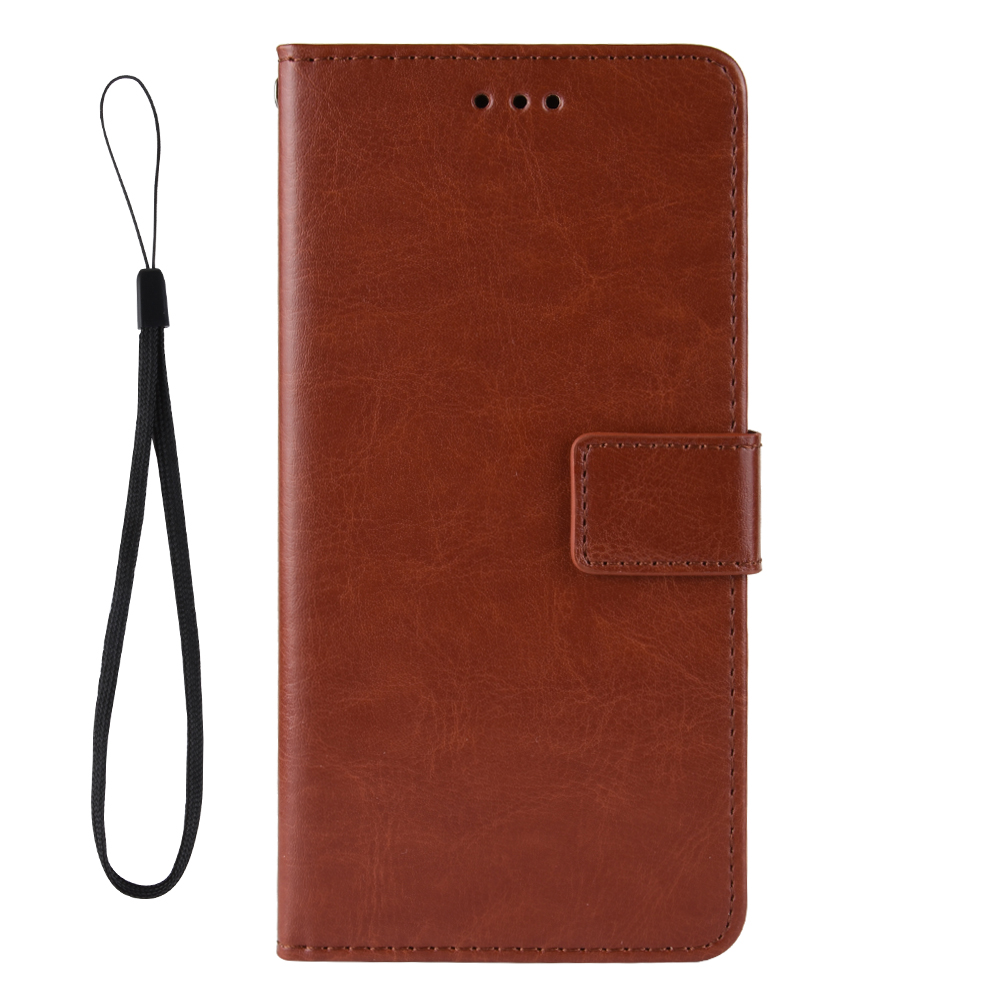 Infinix Hot 7/X624B Case, PU Leather Wallet Case Cover [Stand Feature] with Wrist Strap