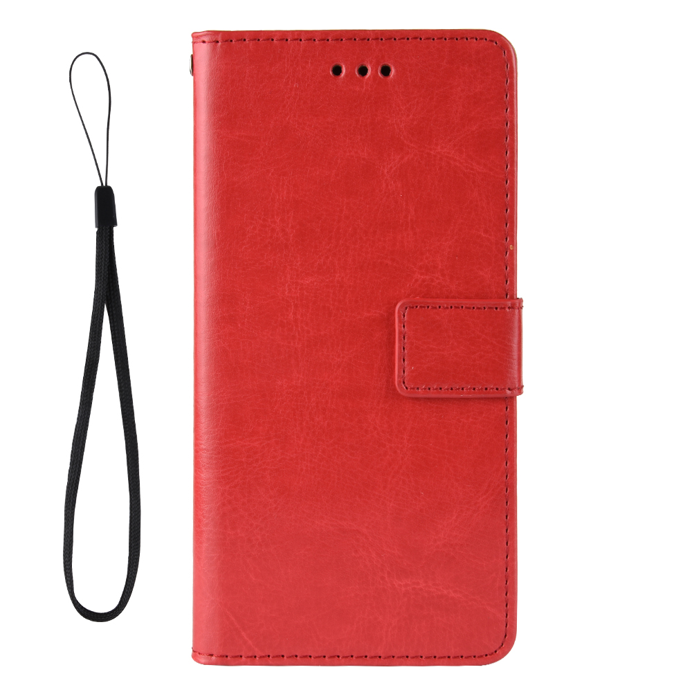 Infinix Hot 7/X624B Case, PU Leather Wallet Case Cover [Stand Feature] with Wrist Strap