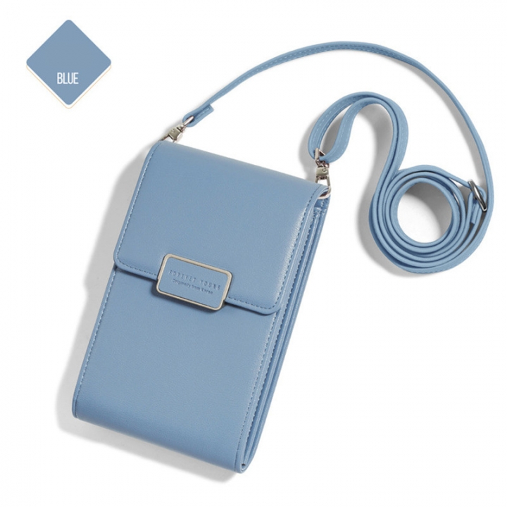 Lady Multifunction PU Leather Phone Wallet Bag Coin Purses Card Holder with Adjustable Strap