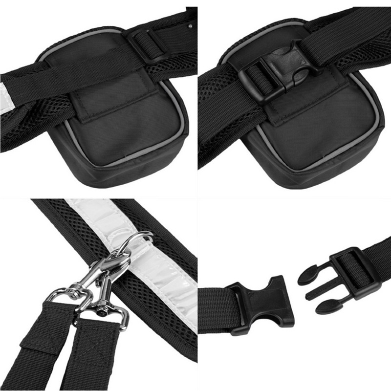 Elastic Belt Running Dog Leash Chain Lead Sports Pet Collar Rope Handsfree Dog Traction Rope Set