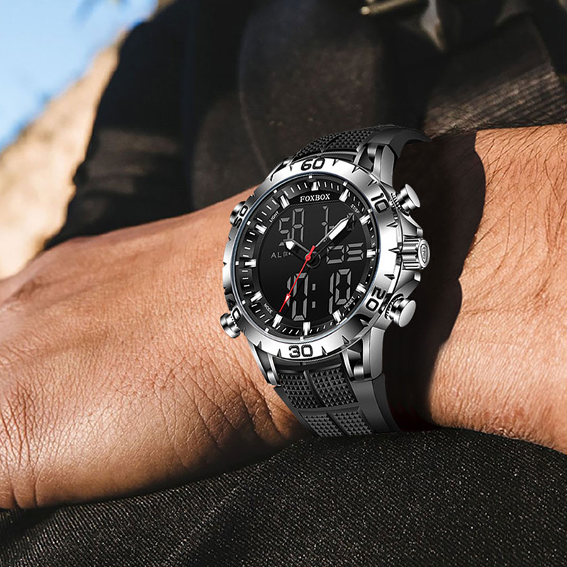 Brand New Men Wirstwatch Multi-function Dual Display Waterproof Sport Watch