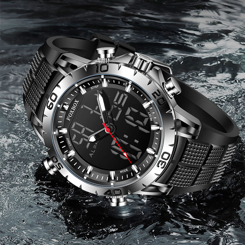 Brand New Men Wirstwatch Multi-function Dual Display Waterproof Sport Watch