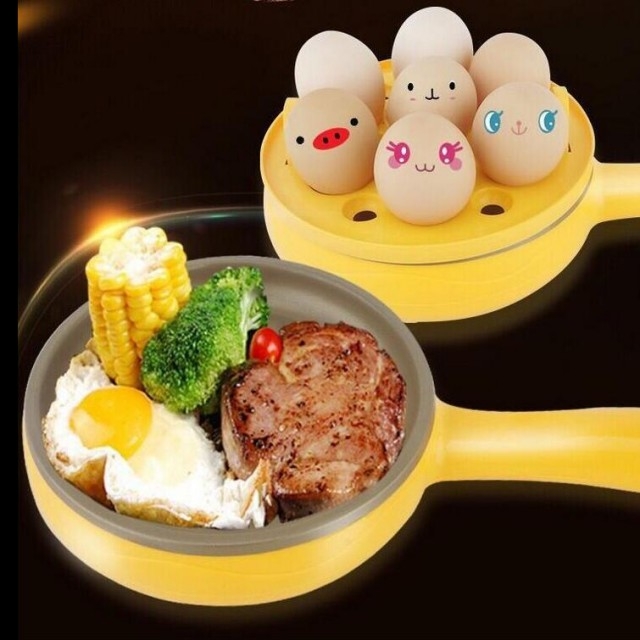 2Pcs/Set Magic Frying Pan Egg Steamer&amp;Pan For Kitchen