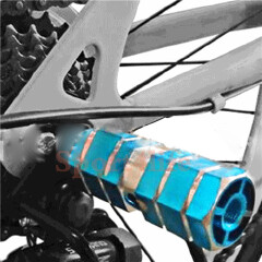 Bicycle Aluminum Alloy Hexagonal Column Foot Bike Rockets Foot Pole Pair