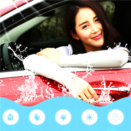 Fashion Ice Silk Outdoor Sunblock Sleeves Summer Sunscreen Over Sleeve Protective Sleeve