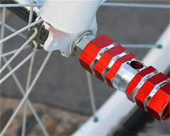 Bicycle Aluminum Alloy Hexagonal Column Foot Bike Rockets Foot Pole Pair