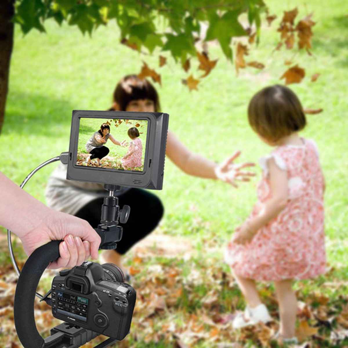 U-shaped Bracket DV Portable Handheld C Type Frame Photography Handheld SLR Camera  Stand